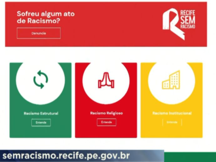 RECIFE SEM RACISMO: plataforma dispon&iacute;vel para receber den&uacute;ncias 
