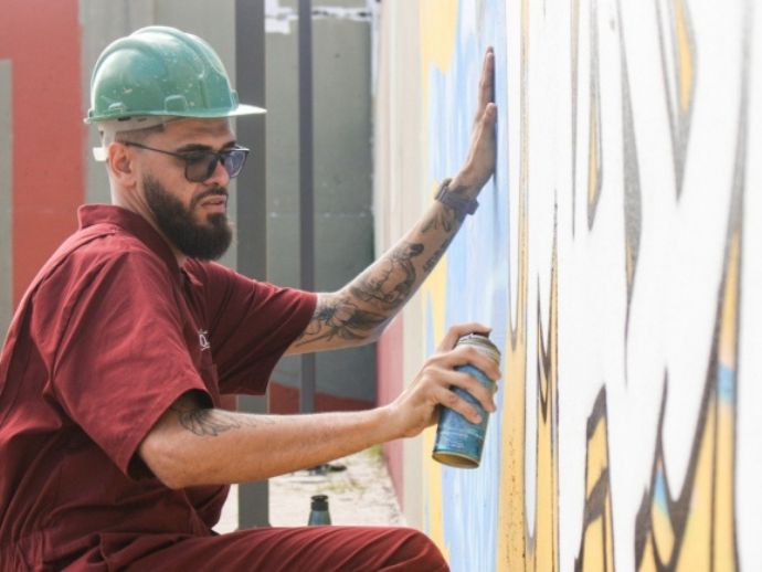 Laborat&oacute;rios de arte urbana oferecem suporte aos artistas participantes da EXPO Colorindo 