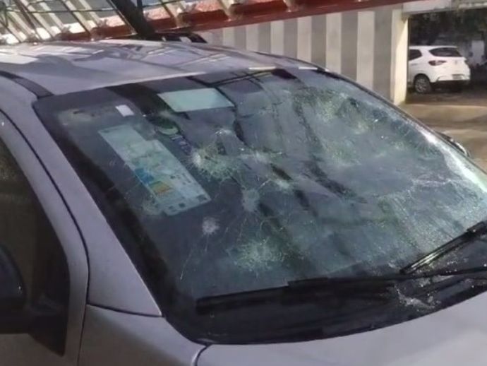 Homem &eacute; preso ap&oacute;s destruir para-brisa de viatura da Equatorial em Igaci
