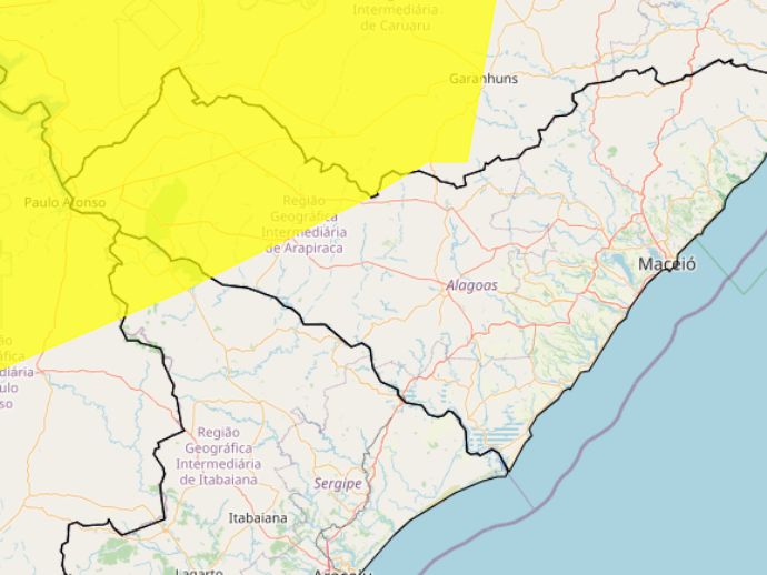 Inmet emite alerta de baixa umidade para 23 cidades de Alagoas