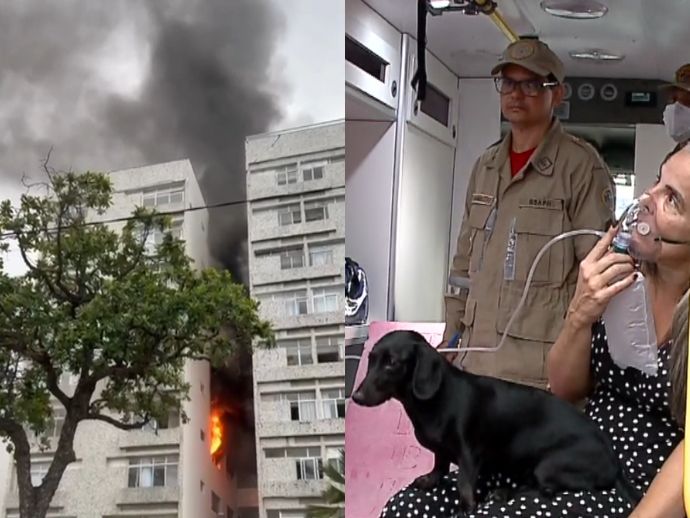 Inc&ecirc;ndio atinge quarto andar de apartamento em Boa Viagem