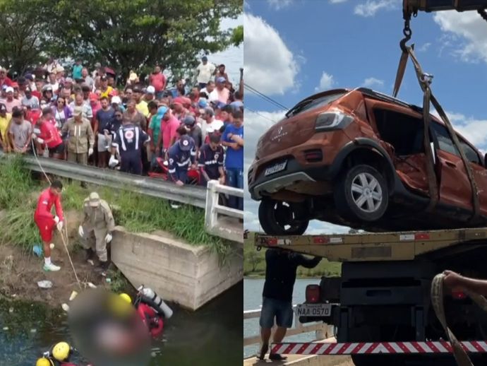 Motorista morre ao perder controle de ve&iacute;culo e cair da ponte do Cumbe, no Agreste