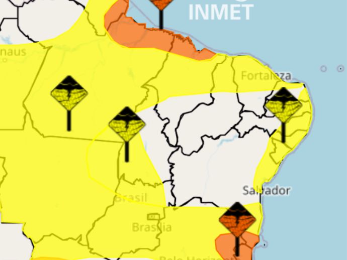 Alerta de chuvas intensas: Inmet adverte para perigo potencial em Alagoas