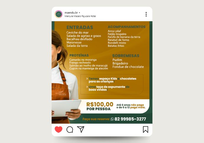 Restaurante Maend&uacute; promove evento especial de P&aacute;scoa