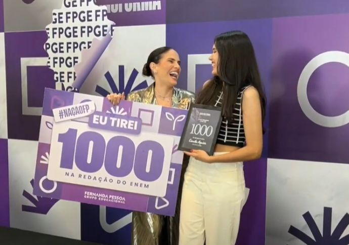  Jovem pernambucana tira 1000 na reda&ccedil;&atilde;o do ENEM 2024