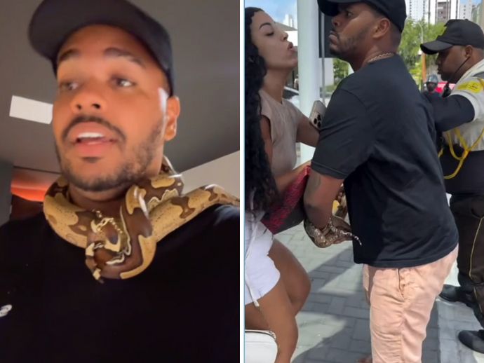 Influenciador que levou cobra a shopping vai responder por inj&uacute;ria, amea&ccedil;a e "ocorr&ecirc;ncia contra o meio ambiente"