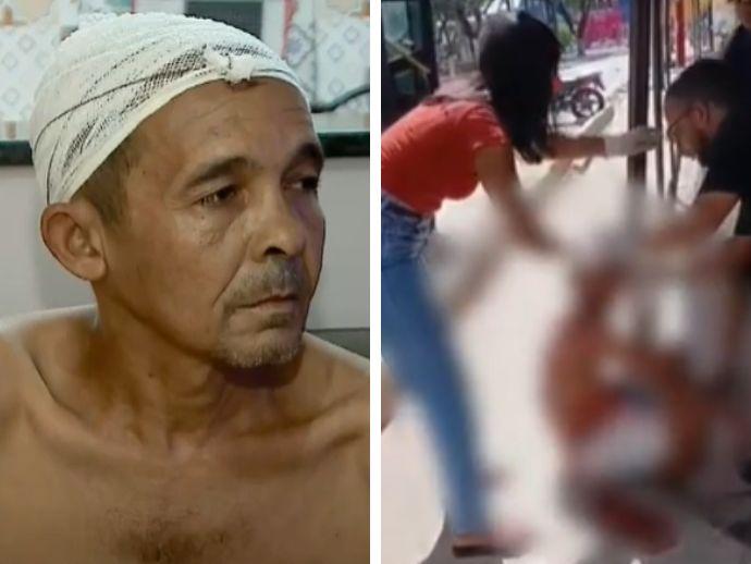 Ambulante &eacute; arrastado por &ocirc;nibus ao ficar preso na porta do coletivo