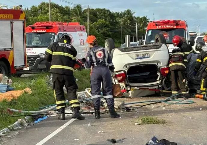 Acidente na AL-101 Sul deixa casal morto e dois feridos em Marechal Deodoro