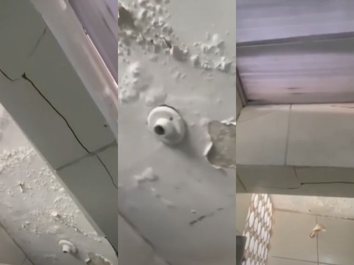 Em Olinda, m&atilde;es de alunos denunciam problemas na estrutura de uma escola municipal