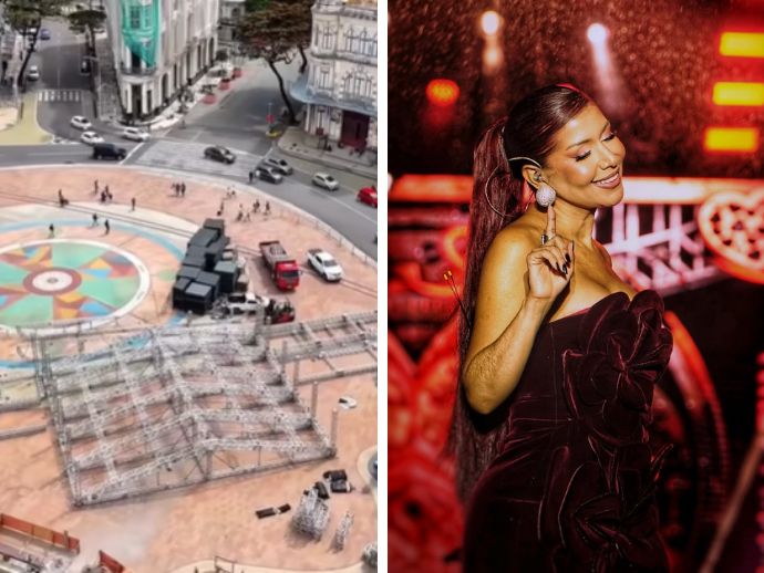 Estrutura do “TBT da Musa” está sendo montada na Praça do Marco Zero 