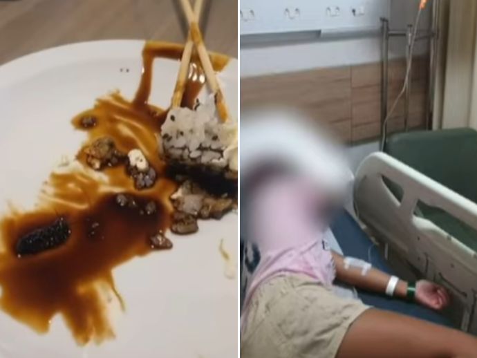 Garota passa mal ap&oacute;s m&atilde;e achar barata em sushi servido em restaurante