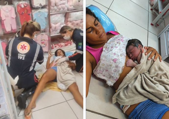 Mulher d&aacute; &agrave; luz dentro de loja no Recife enquanto fazia compras para o enxoval do beb&ecirc;