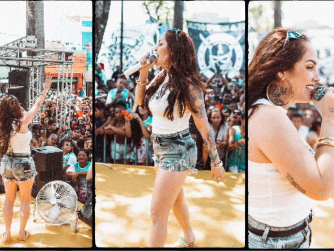 Show surpresa de Raphaela Santos lota pra&ccedil;a em Beberibe e emociona f&atilde;s