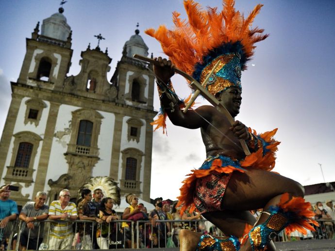 Encontro de Baques leva caboclinhos e tribos de &iacute;ndios ao P&aacute;tio de S&atilde;o Pedro nesta quinta (22)