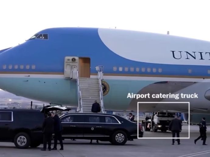 Amea&ccedil;as do Ir&atilde; fizeram Trump deixar avi&atilde;o e embarcar em caminh&atilde;o de comida