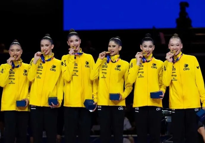 Brasil faz hist&oacute;ria e leva duas medalhas de ouro no mundial de gin&aacute;stica r&iacute;tmica