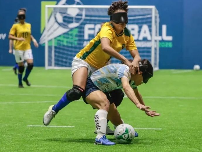 Brasil perde para Argentina e fica com vice da Copa Am&eacute;rica de futebol de cegos