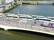 Rodovi&aacute;rios fazem protesto no centro do Recife, na manh&atilde; desta quarta-feira (26)