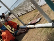 Professora hospitalizada ap&oacute;s acidente com balan&ccedil;o na Praia de Ponta Verde, Macei&oacute;.