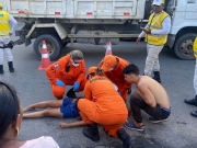 Acidente na Avenida Cleto Campelo: Jovem fica ferida em colis&atilde;o entre moto e carro.