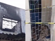 Casa pega fogo e mulher fica ferida ao tentar resgatar os filhos, em Macei&oacute;
