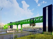 Passarela do Cana&atilde; entra em nova fase com montagem de pilares do elevador neste s&aacute;bado (29)