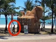 Videomonitoramento identifica suspeito de incendiar escultura &ldquo;O Boi&rdquo; em Macei&oacute;