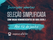 Ufal abre sele&ccedil;&atilde;o simplificada com 59 vagas remanescentes do Sisu 2026.1