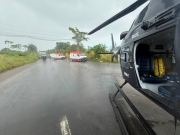 PRF socorre motociclista com traumatismo craniano de helicóptero
